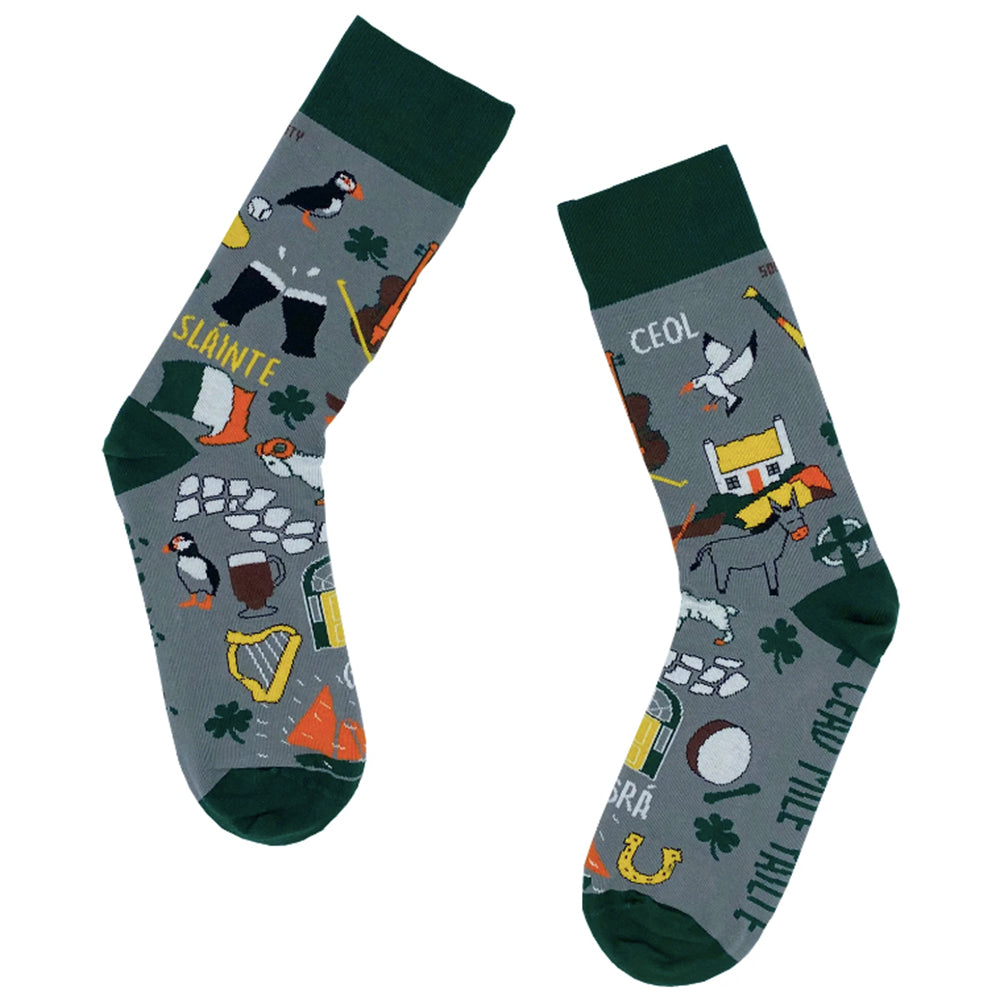 fun colourful 100% cotton irish socks