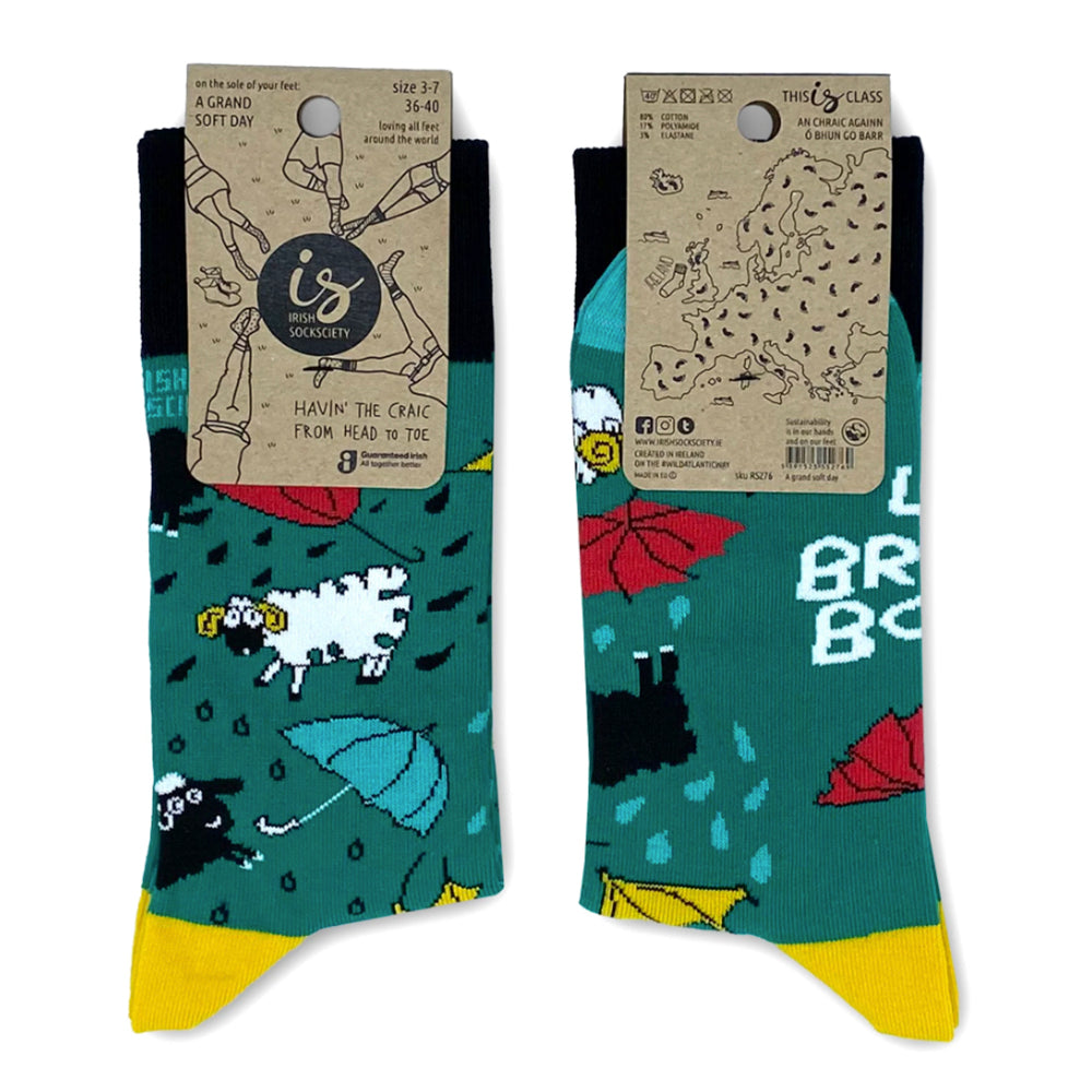 fun colourful 100% cotton irish socks