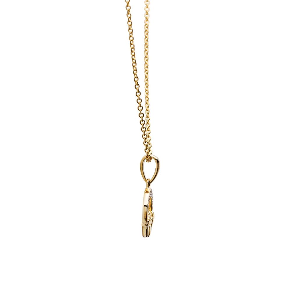 14kt gold irish celtic claddagh necklace