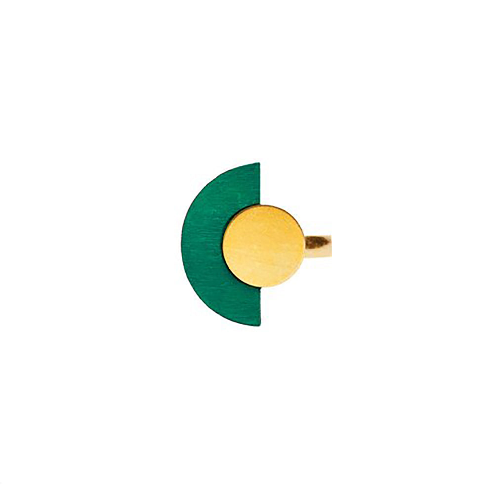 emerald green wooden ring