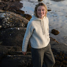 Cropped Hoodie With Pouch Pocket Oyster
