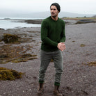 Fisherman Crew Neck In Seaweed