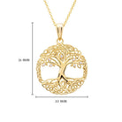 14kt gold tree of life irish necklace