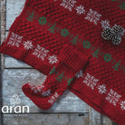 Irish Knitted Christmas Blanket and Christmas Stocking 