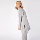 Ireland's Eye Light Grey Edge-to-Edge Knitwear Sweater