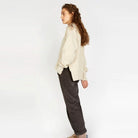 Irelands Eye Wilde Funnell Neck Sweater in Chalk
