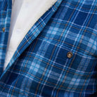fleece lined blue check shirt