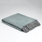 irish wool blanket in cosy aqua