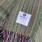 irish wool blanket in meadow green