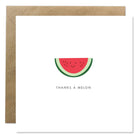 Thanks a Melon card with smiling watermelon slice.