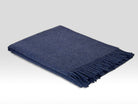 irish wool blanket in denim herringbone