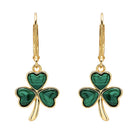 gold vermeil shamrock earrings 