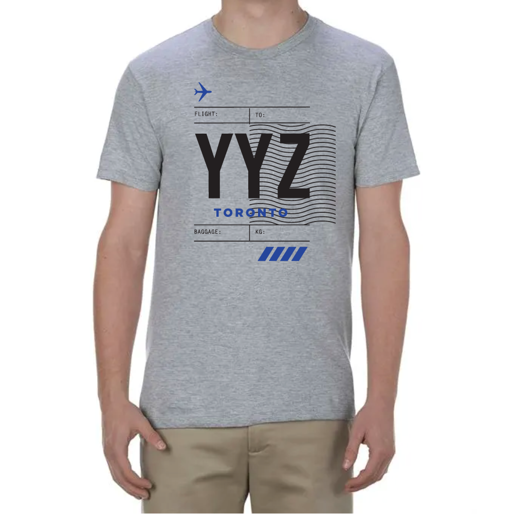 Grey YYZ Toronto T-Shirt