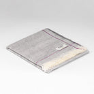 Silver With Raspberry Line - Cashmere Lambswool Scarf 