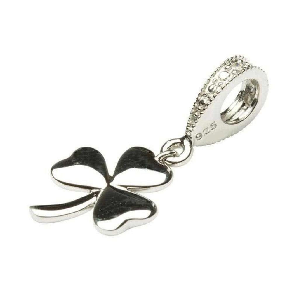 Irish Made Sterling Silver Crystal Shamrock Pendant Necklace Toronto