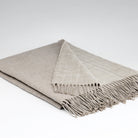 Irish Made Irish Linen Lambswool Blanket Toronto mushroom
