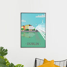 Square Dublin Art print of Ha'penny Bridge