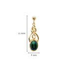 GV11 Celtic Knot Earrings with Malachite Stone