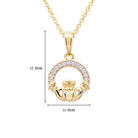 14kt gold irish celtic claddagh necklace 
