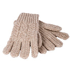 Beige knit gloves (S174)