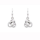 Square Trinity Knot Drop Earrings