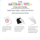 Embroidery patch iron-on instructions - square design