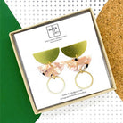 Square Jenny In Salmon Earrings