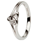 Sterling silver trinity knot ring