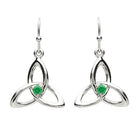 Trinity knot emerald earrings